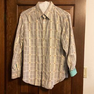 Men's Robert Graham Size L / Large Long Sleeve Button Down Shirt Top